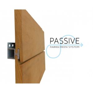 passive rainscreen system with wood and clips