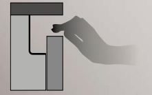 Cabinet Handles recessed L shape grip