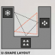 kitchen work triangle U-shape layout
