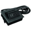 Hide-A-Dock Power Station, with 10′ Power Cord, 2 Grounded AC Outlets and 2 USB Ports