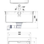 Built-in sink with integrated single lever faucet – Corno Turno 60