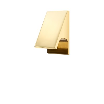 Angled square cabinet pull – Brass