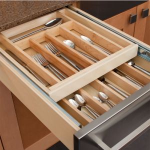 Wooden Double Cutlery Kitchen Drawer