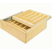 Wooden Double Cutlery Kitchen Drawer