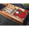 Moveable Kitchen Drawer Cutlery Box – Walnut – 8″ x 12″ x 2″H