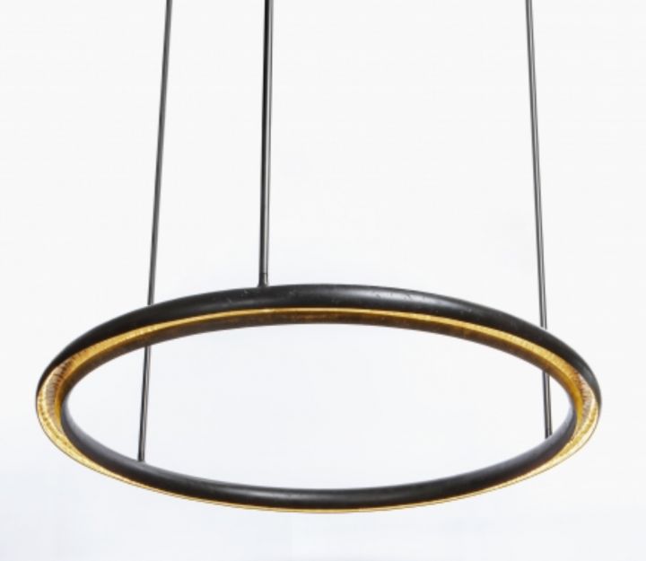 Image showcasing Custom Curved Metal Pendant Light - Gast