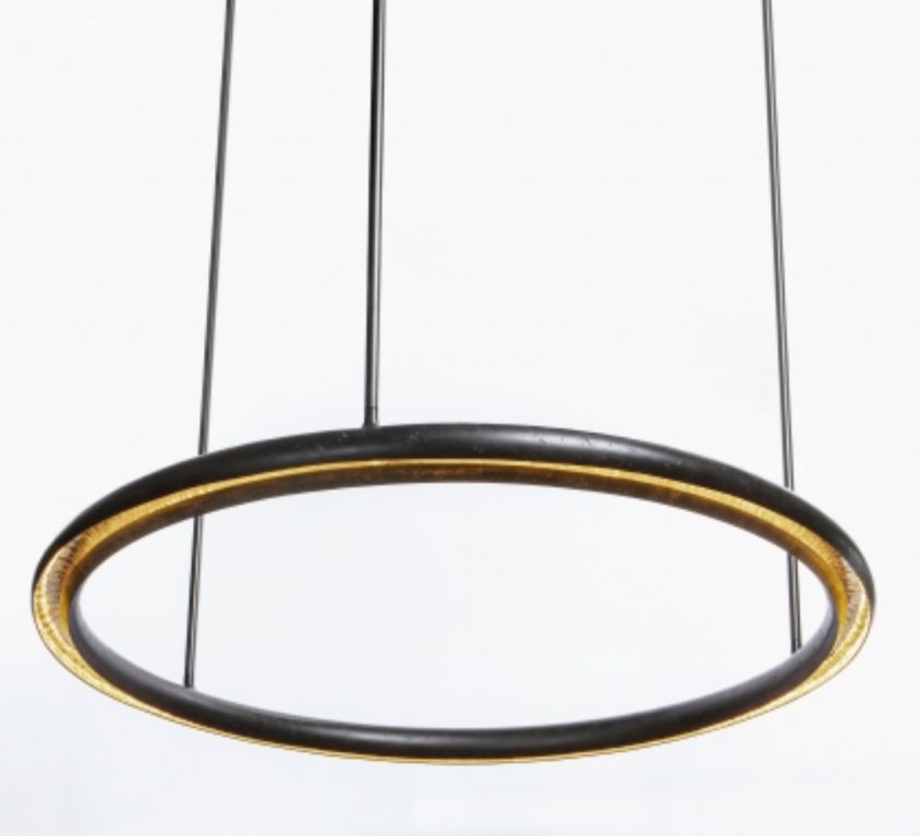 Custom Curved Metal Pendant Light